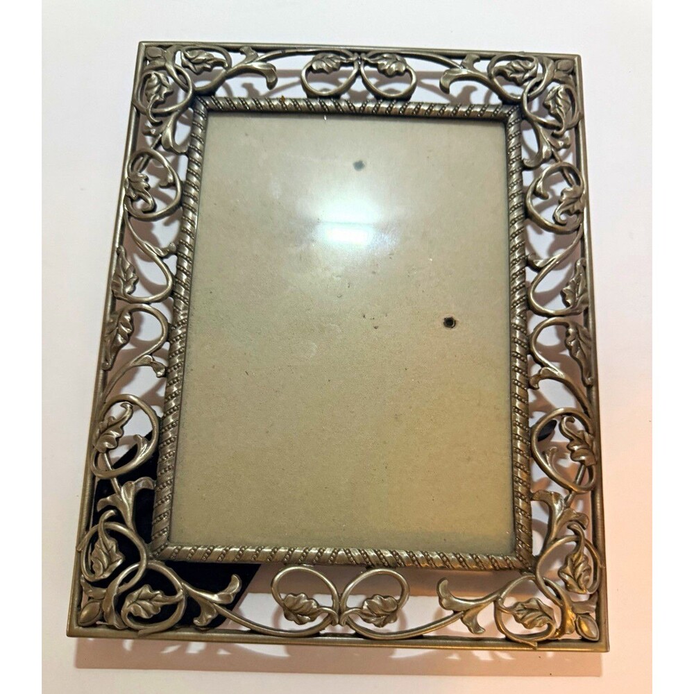 Vintage 5x7 Picture Frame Ornate Floral Scrollwork Cottagecore Decor